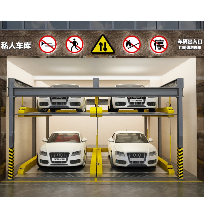 Нов дизайн двуцилиндров висококачествен патентен лифт за два автомобила